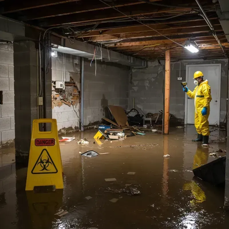 Flooded Basement Electrical Hazard in North Pembroke, MA Property